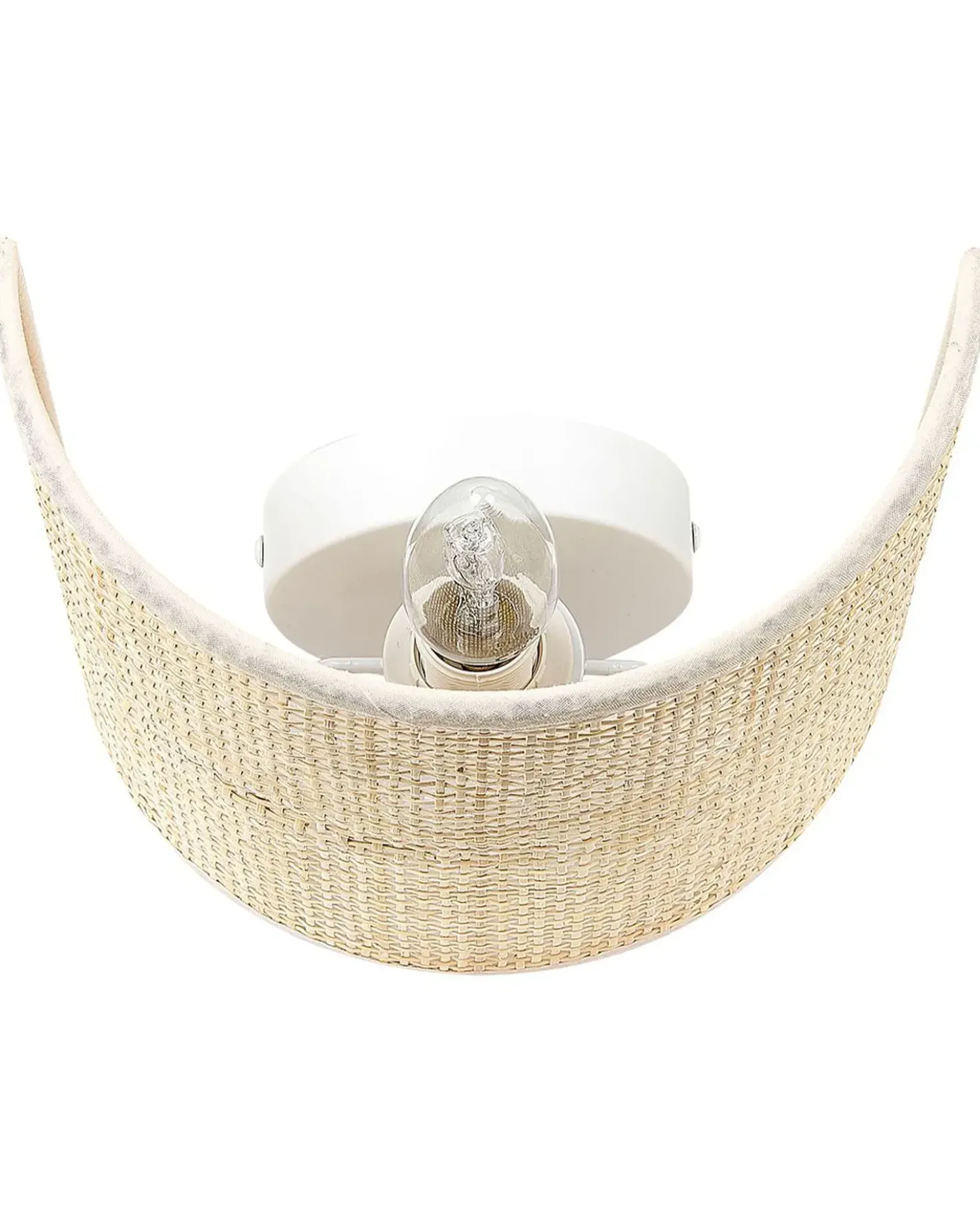 Væglampe DEMITRIE Naturlig Rattan