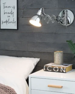 Væglampe HARRINGTON Sølv Metal Justerbar