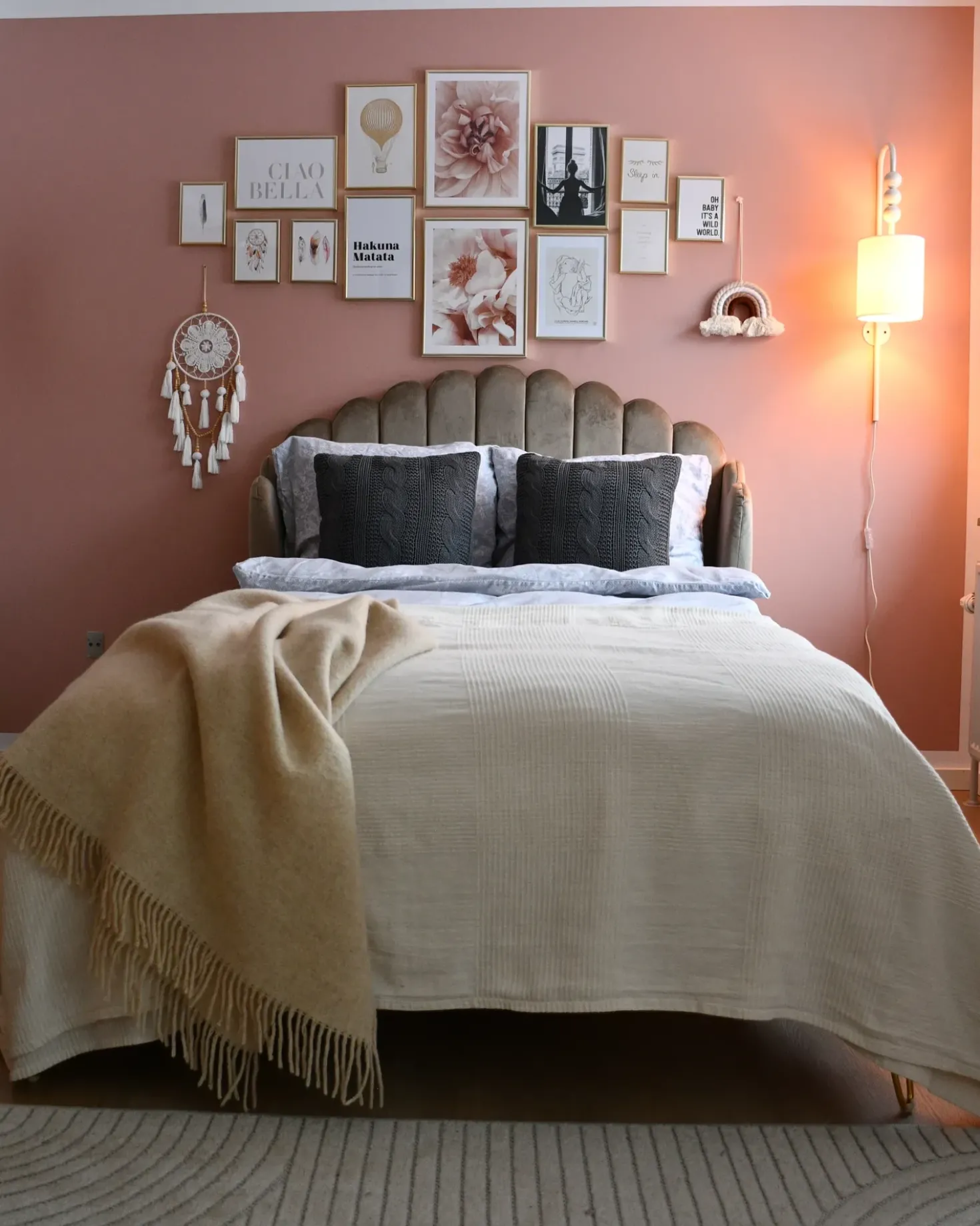 Væglampe LOKY Beige Metal