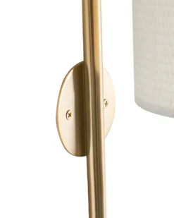 Væglampe LOKY Messing/beige Metal