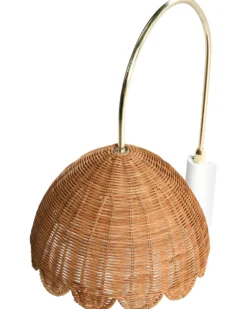 Væglampe VALUKKAI Naturlig Rattan