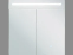 Vægmonteret spejlskab til badeværelset LED JARAMILLO 60 cm 60 cm Hvid