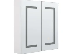 Vægmonteret spejlskab til badeværelset LED MAZARREDO 60 cm 60 cm Hvid