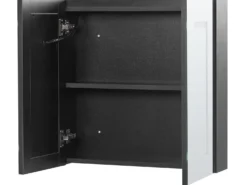 Vægmonteret spejlskab til badeværelset LED MAZARREDO 60 cm 60 cm Sort