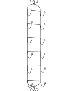 Vægmonteret vinreol HYDROGEN Metal Sort