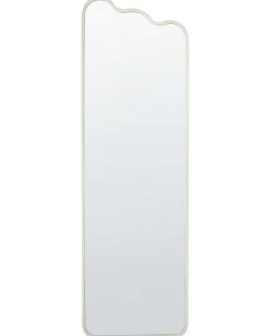 Vægspejl ABZAC 45 cm 145 cm Metal Cremehvid