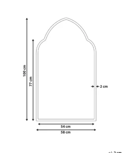 Vægspejl ACONCHI 58 cm 100 cm Metal Guld