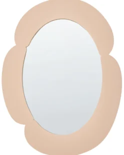 Vægspejl ALVENA 60 cm 80 cm Beige