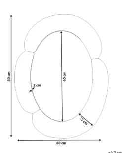 Vægspejl ALVENA 60 cm 80 cm Mørkebrun