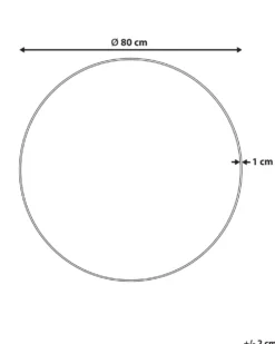 Vægspejl ANNEMASSE 80 cm 80 cm Metal Sølv