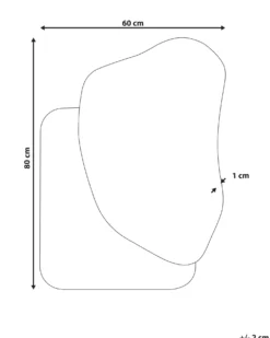 Vægspejl ARVERT 60 cm 80 cm Hvid marmor