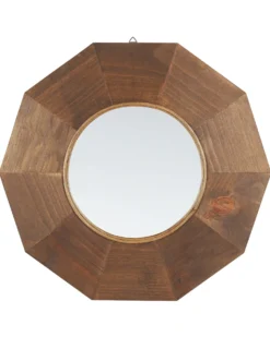 Vægspejl ASEM 60 cm 60 cm Poppeltræ Brun