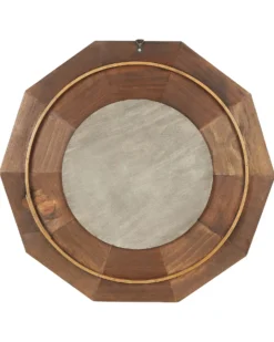 Vægspejl ASEM 60 cm 60 cm Poppeltræ Brun