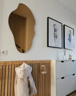 Vægspejl ASSIGNY 50 cm 92 cm Brun