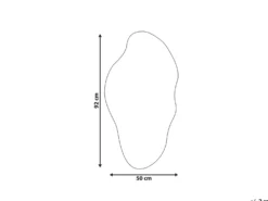Vægspejl ASSIGNY 50 cm 92 cm Brun