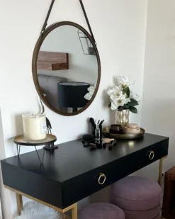 Vægspejl AUTUN 60 cm 60 cm Metal Guld