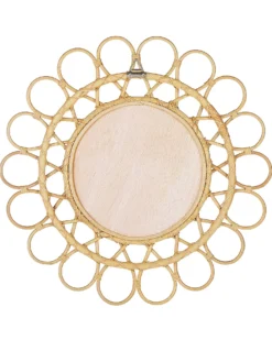 Vægspejl BABAI 60 cm 60 cm Rattan Naturlig
