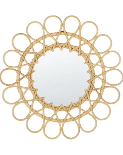 Vægspejl BABAI 60 cm 60 cm Rattan Naturlig