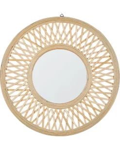 Vægspejl BACATA 60 cm 60 cm Bambus Naturlig