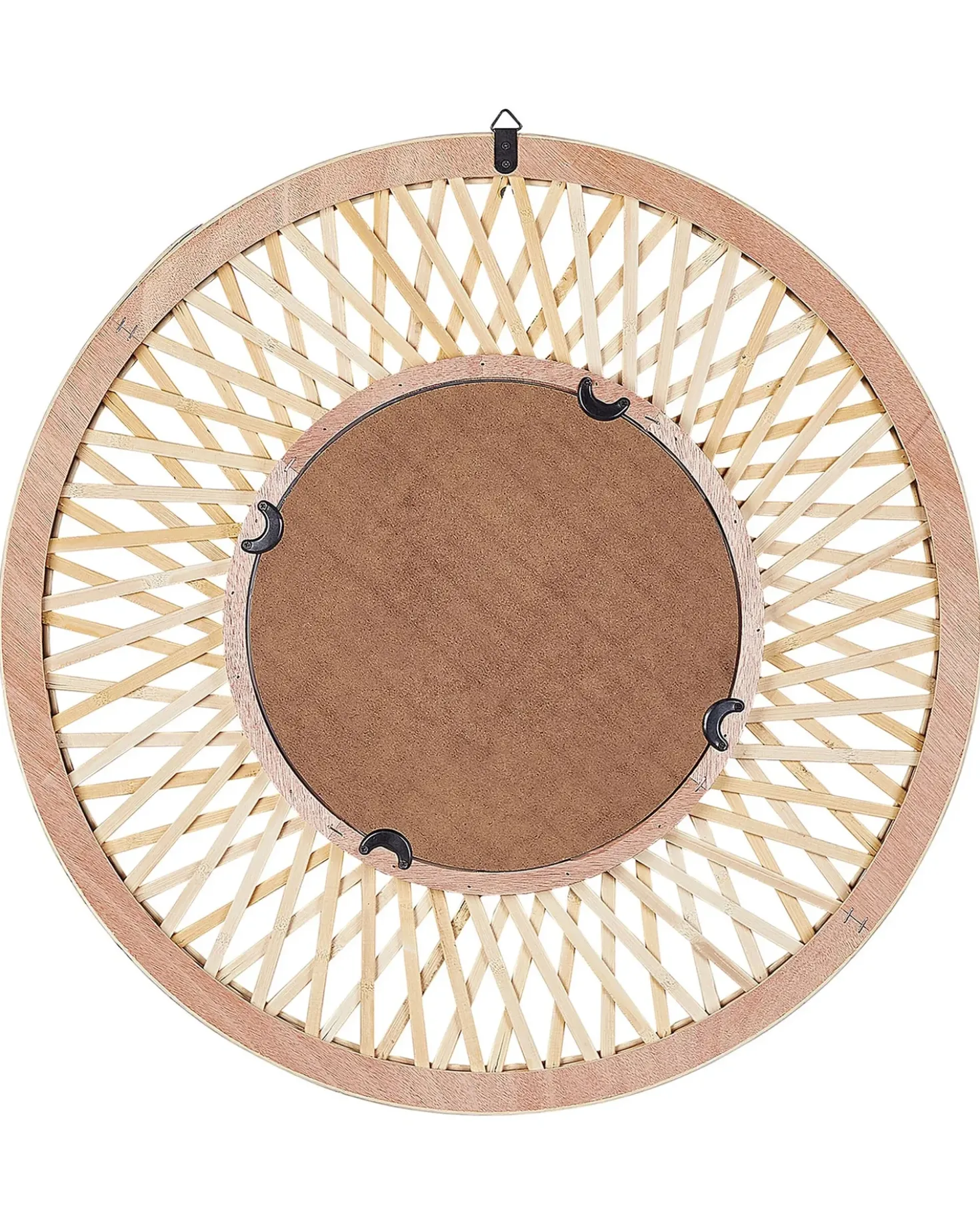 Vægspejl BACATA 60 cm 60 cm Bambus Naturlig