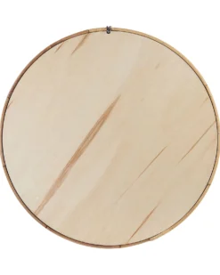 Vægspejl BARUNG 60 cm 60 cm Rattan Naturlig Beige