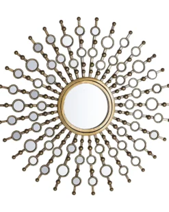 Vægspejl BLOIS 70 cm 70 cm Metal Guld