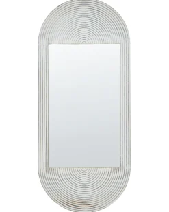Vægspejl BRIANT 56 cm 130 cm Mangotræ Hvid