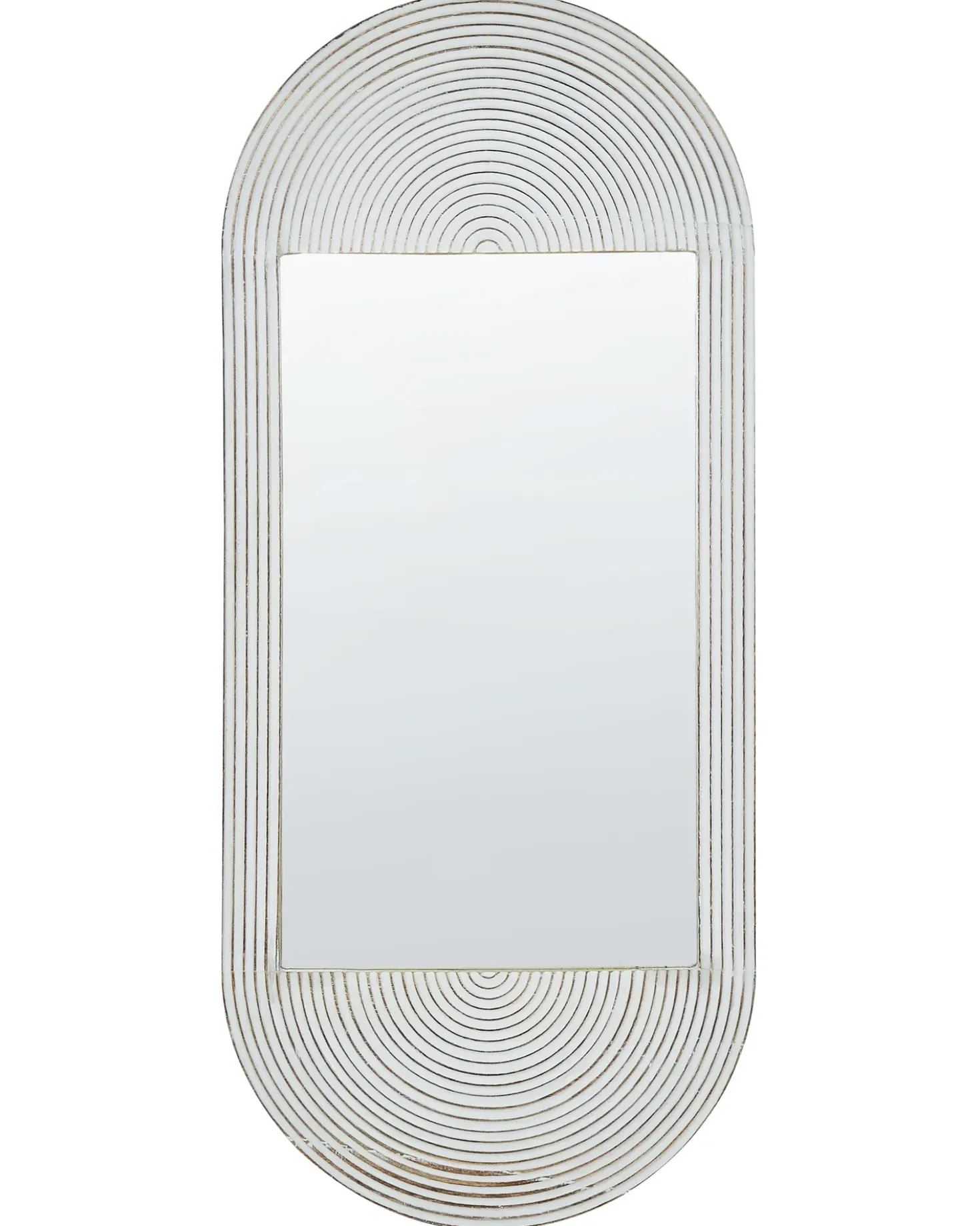 Vægspejl BRIANT 56 cm 130 cm Mangotræ Hvid