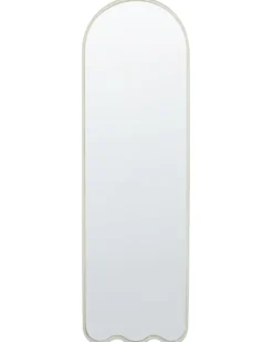 Vægspejl BUSSY 45 cm 145 cm Metal Cremehvid