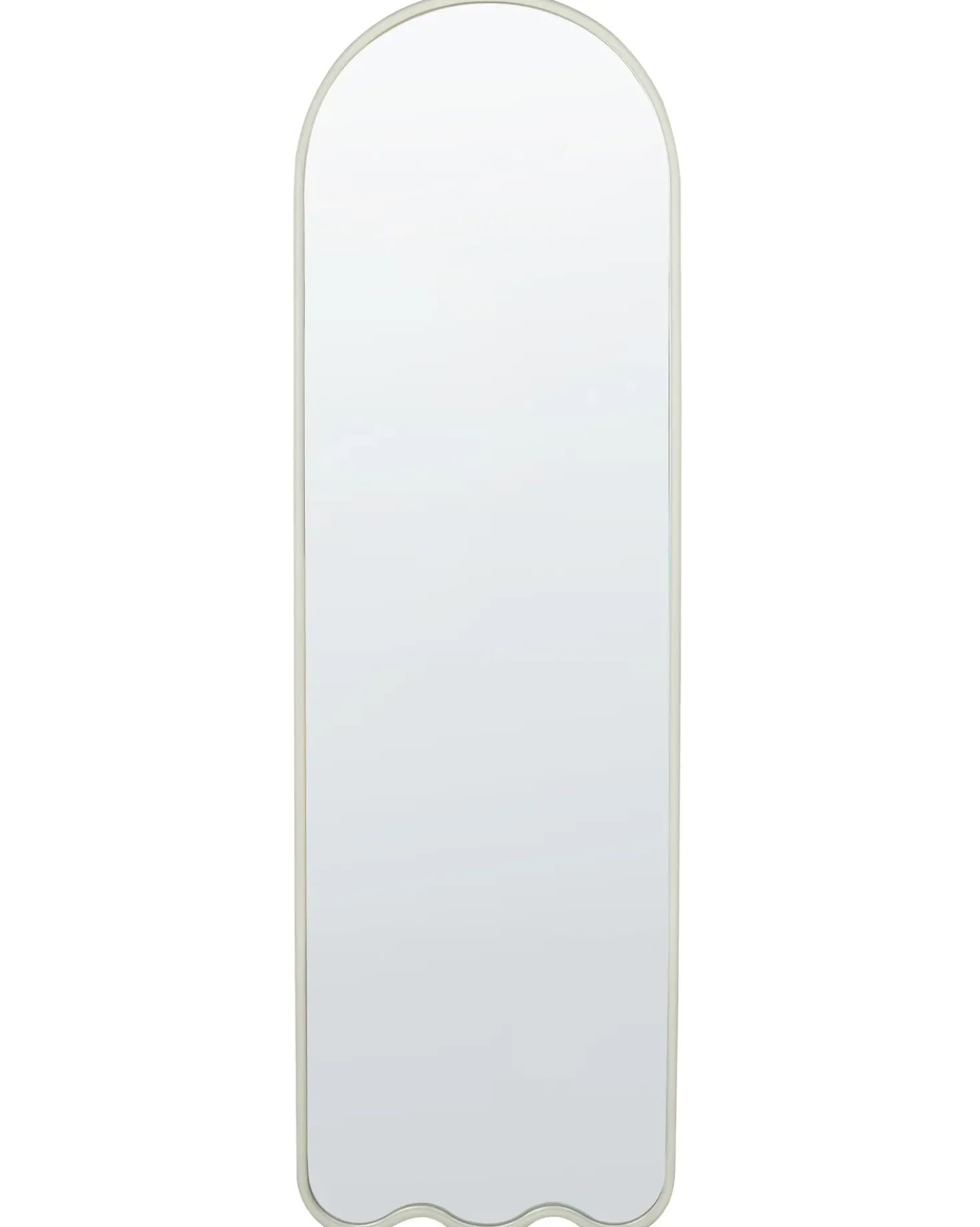 Vægspejl BUSSY 45 cm 145 cm Metal Cremehvid