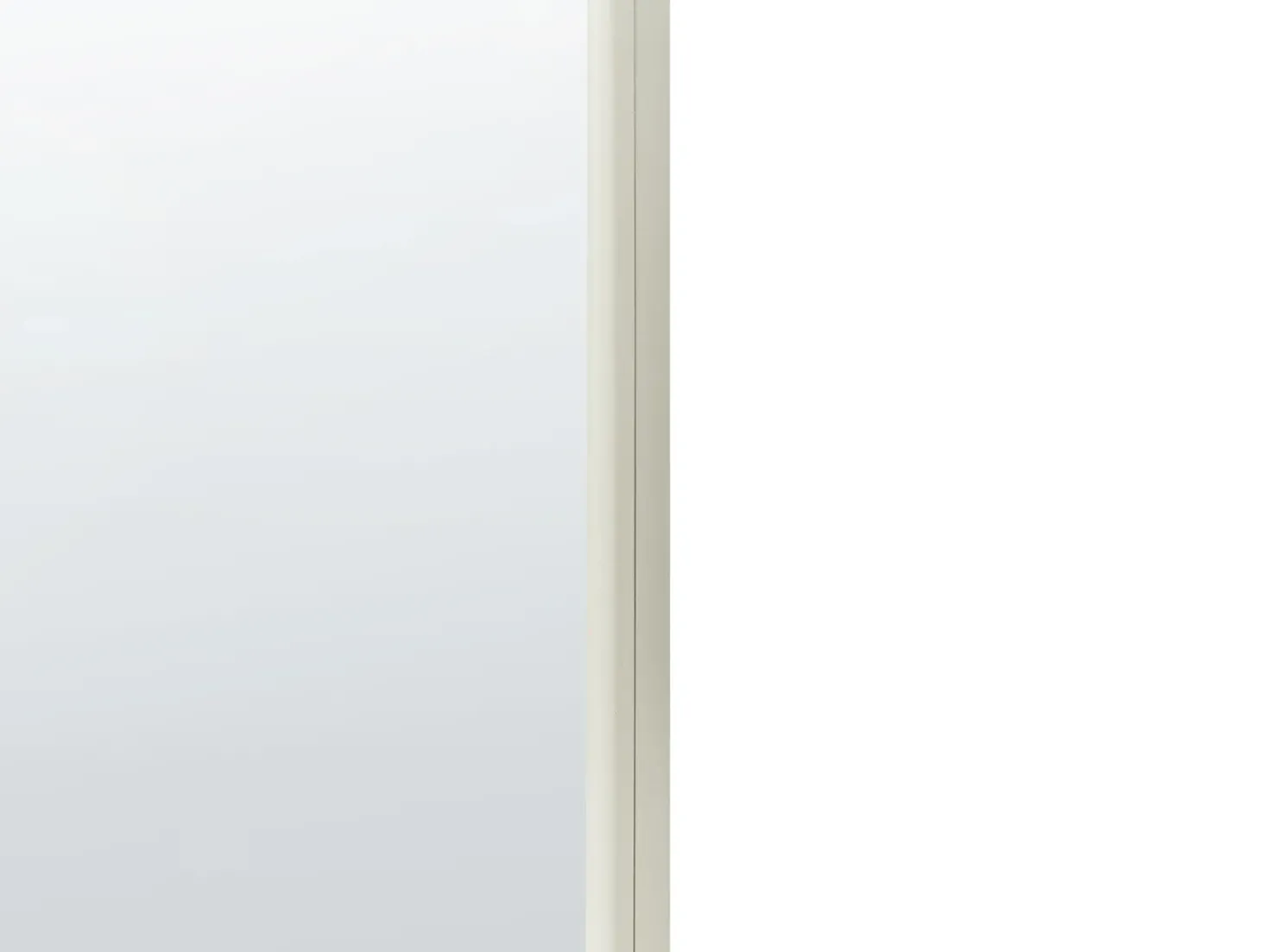 Vægspejl BUSSY 45 cm 145 cm Metal Cremehvid