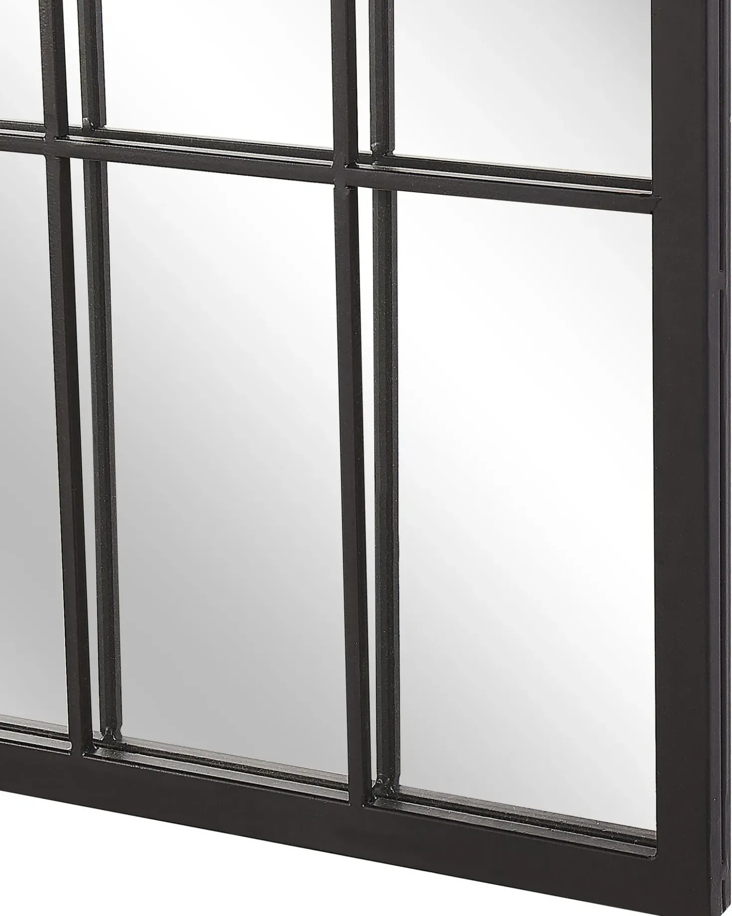 Vægspejl CASSEL 50 cm 115 cm Metal Sort