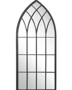 Vægspejl CASSEL 50 cm 115 cm Metal Sort