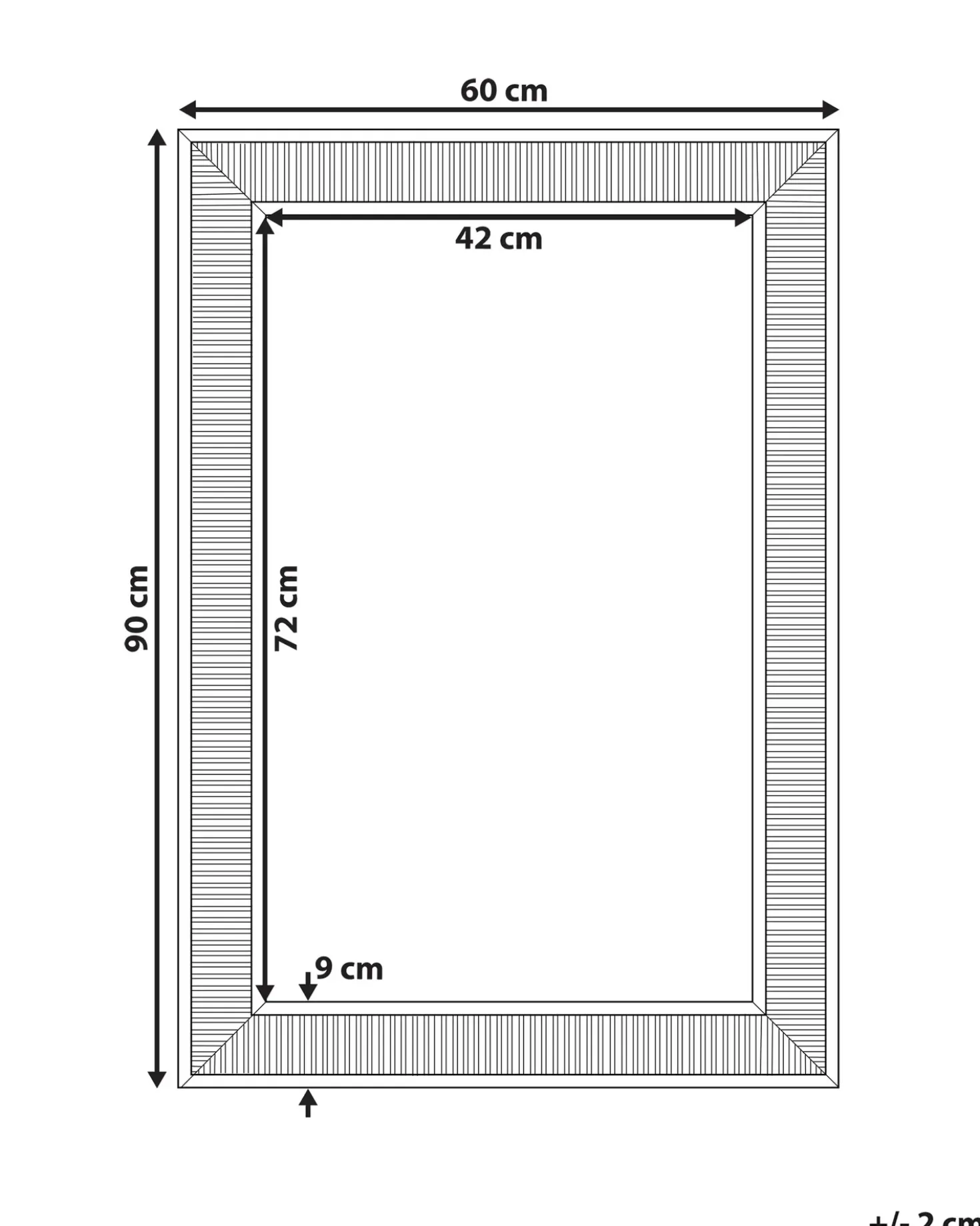 Vægspejl CASSIS 60 cm 90 cm Guld