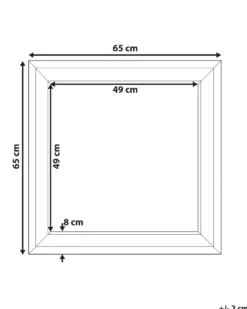 Vægspejl CAVAN 65 cm 65 cm Metal Sølv