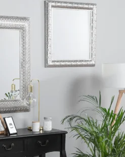 Vægspejl CAVAN 65 cm 65 cm Metal Sølv