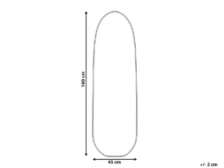 Vægspejl DARNETS 45 cm 160 cm Metal Sort