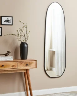 Vægspejl DARNETS 45 cm 160 cm Metal Sort