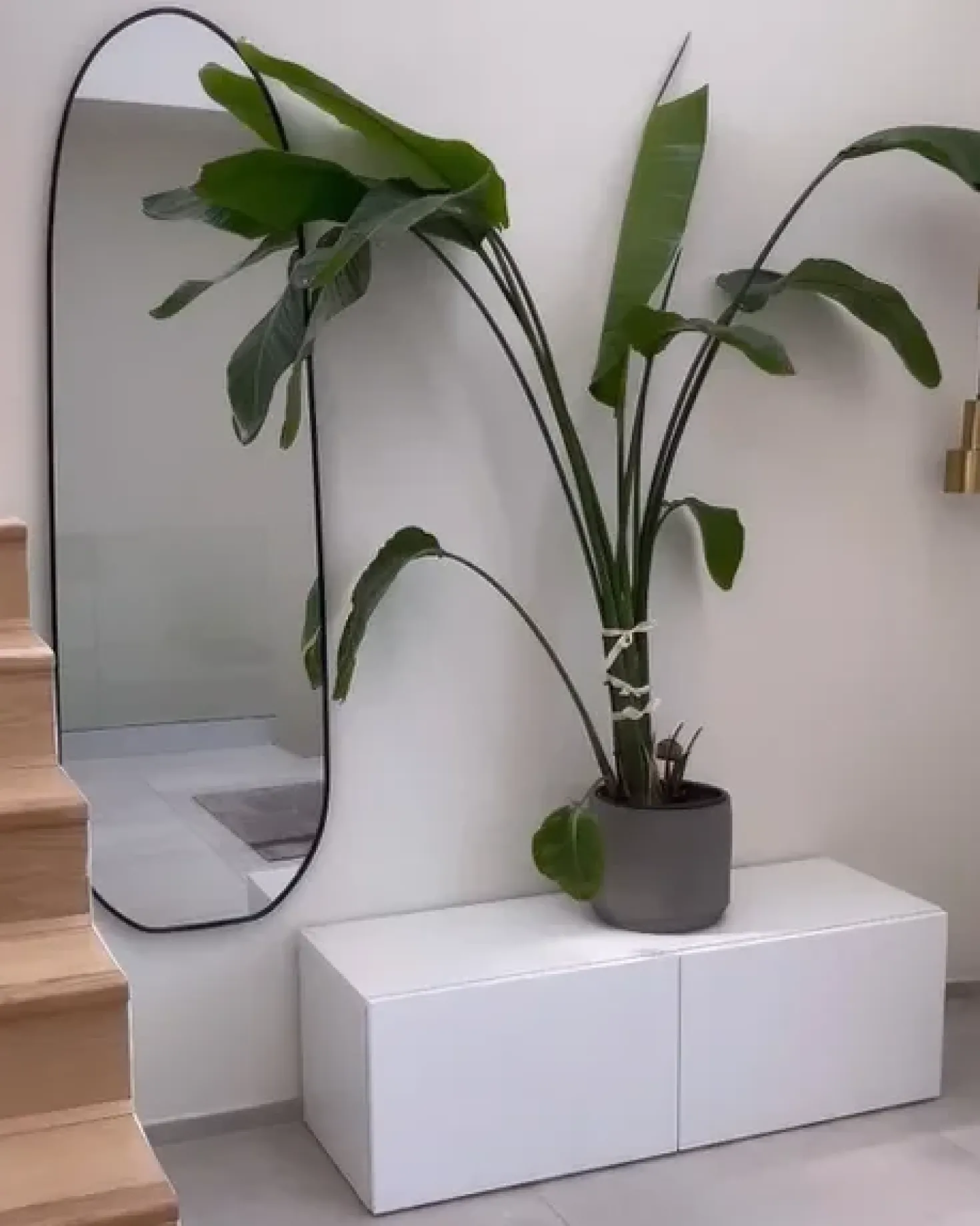 Vægspejl DARNETS 45 cm 160 cm Metal Sort
