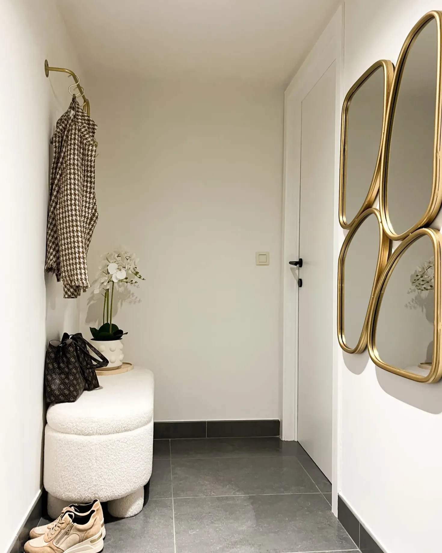 Vægspejl DIANCEY 70 cm 100 cm Metal Guld