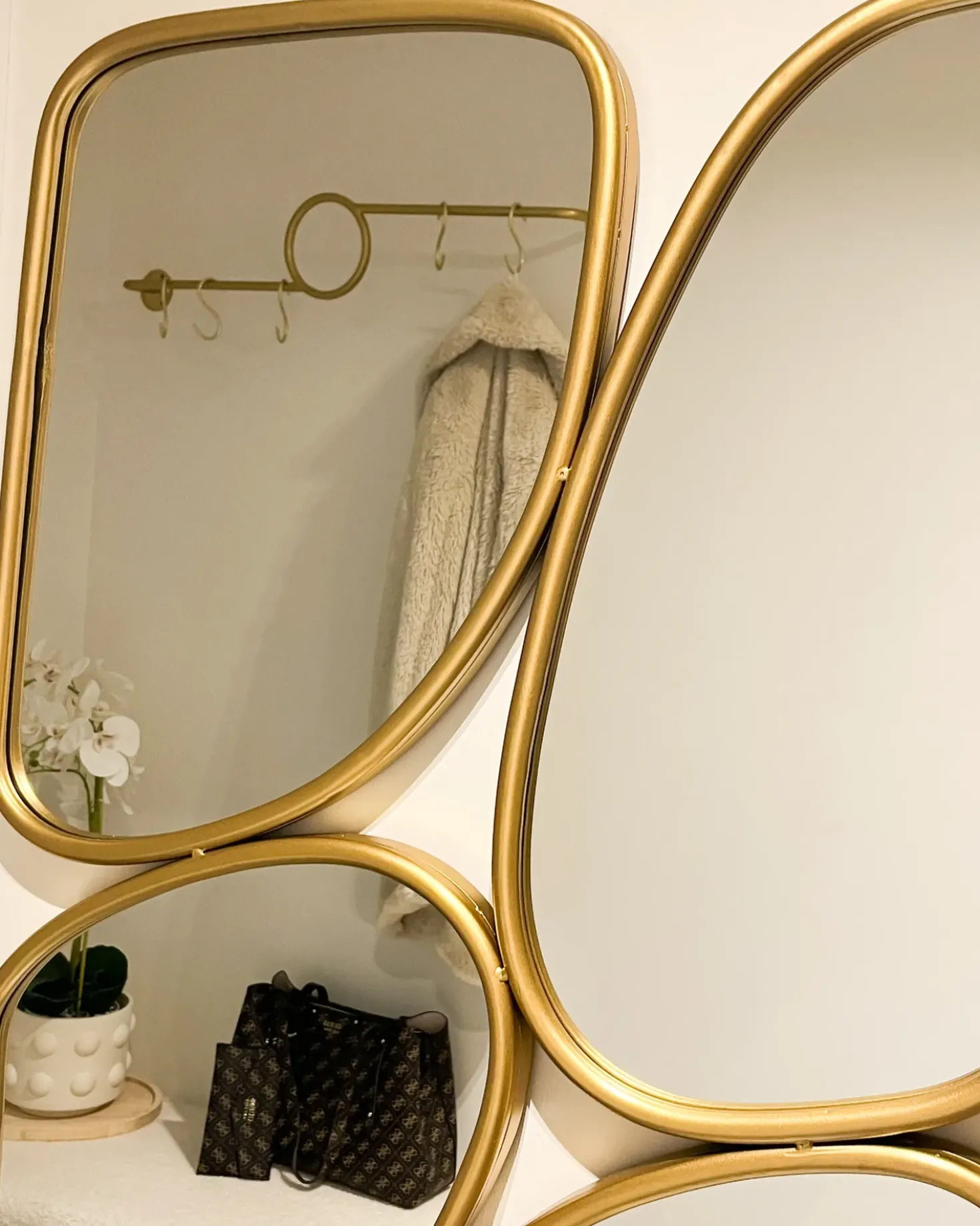 Vægspejl DIANCEY 70 cm 100 cm Metal Guld