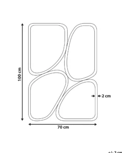 Vægspejl DIANCEY 70 cm 100 cm Metal Guld
