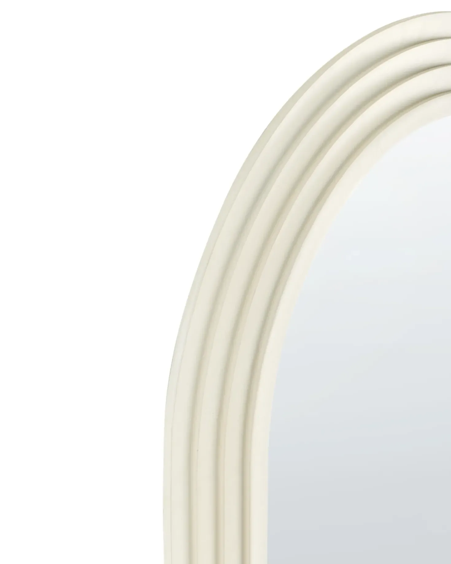 Vægspejl DIJON 80 cm 170 cm Træ Cremehvid