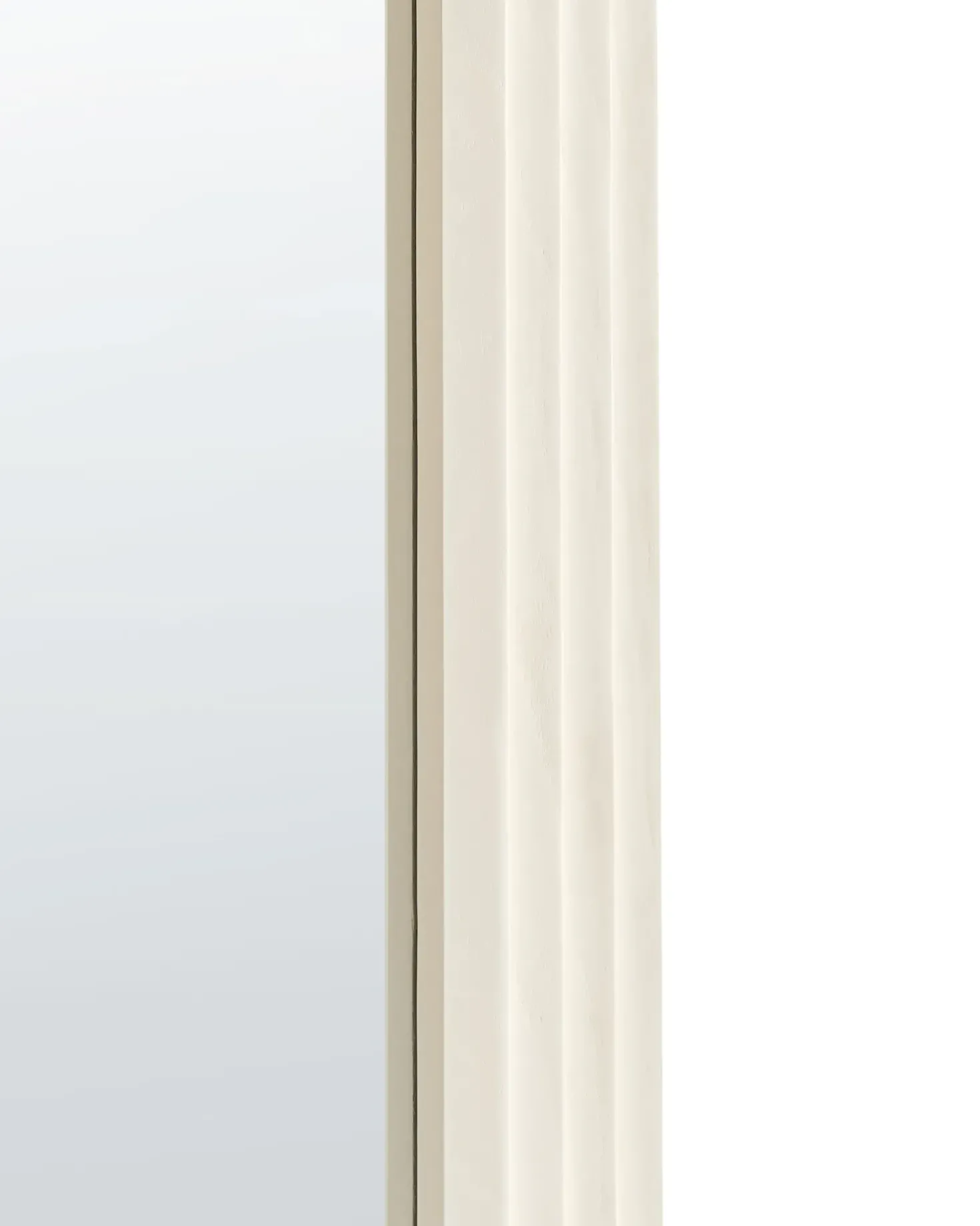 Vægspejl DIJON 80 cm 170 cm Træ Cremehvid