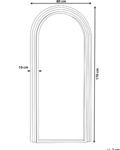 Vægspejl DIJON 80 cm 170 cm Træ Cremehvid