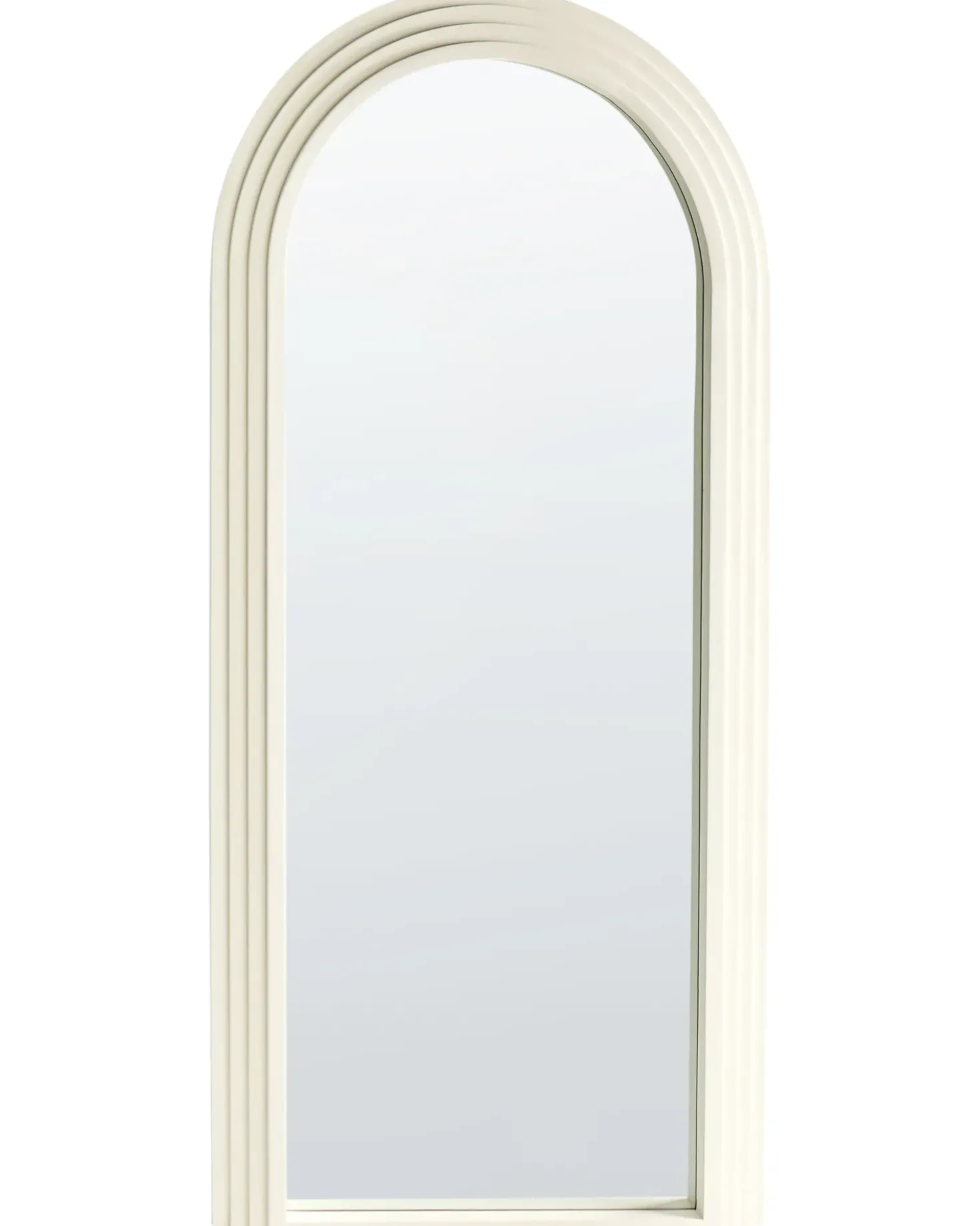 Vægspejl DIJON 80 cm 170 cm Træ Cremehvid