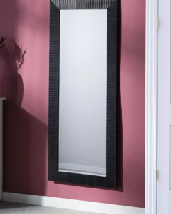 Vægspejl DRAVEIL 50 cm 130 cm Sort