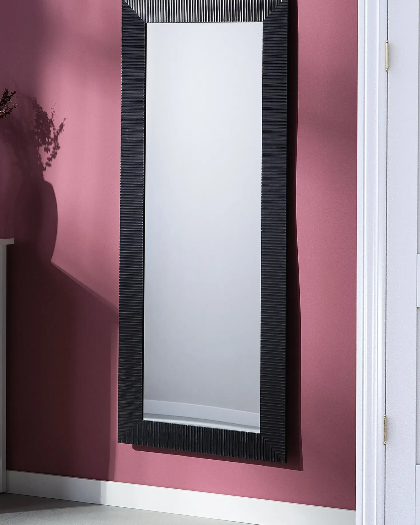 Vægspejl DRAVEIL 50 cm 130 cm Sort