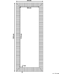 Vægspejl DRAVEIL 50 cm 130 cm Sort