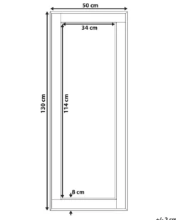 Vægspejl FENIOUX 50 cm 130 cm Sølv